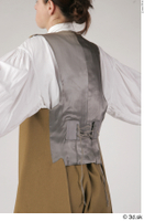  Photos Woman in Historical Suit 2 18th century Brown suit Historical clothing brown vest white shirt 0011.jpg